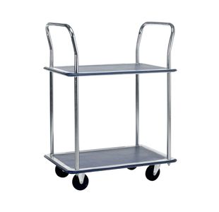 Barton 2 Shelf Trolley Slver/Blue