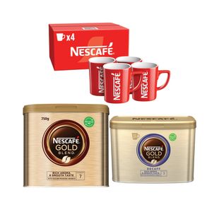 Nescafe Gb + Gb Decaf Get Foc 4 Mugs