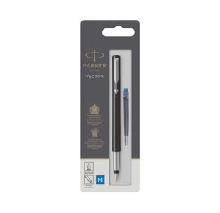 Parker Vector Black Fountain Pen Med