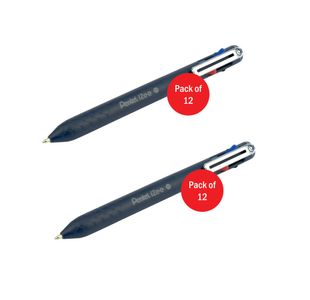 Pentel Izee 4Col Ball Blu Pk12 2For1