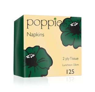Poppies 2-Ply Nap 33Cm Grn Pk2000