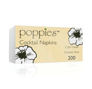 Poppies Cocktail Nap Wht Pk2000