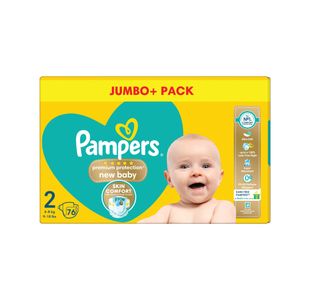 Pampers Nappies New Baby Size 2 Pk76