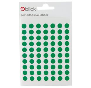 Blick Coloured Lbls 8Mm Green Pk9800