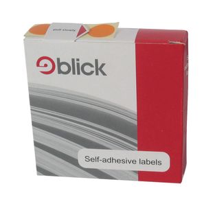 Blick Disp S/A Label 19Mm Orange Pk1