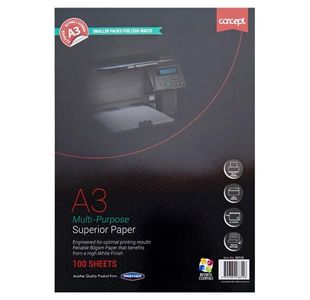 Concept A3 80Gsm Copier Paper - 100 Shee