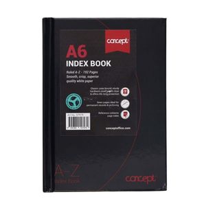 Concept A6 192Pg A-Z Hardback Index Book