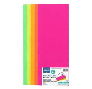 Concept Pkt.50 12"X4" Fluorescent Card