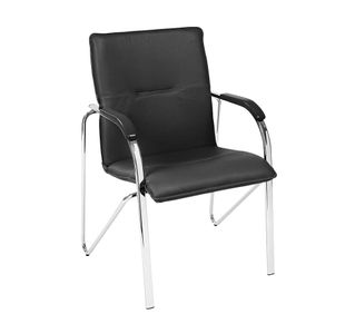 Visitor Armchair Black Vinyl