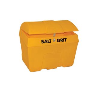 Heavy Duty Salt Bin + Hasp Ylw 400L