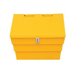 Mini Salt Bin + Locking Lid Ylw 50L