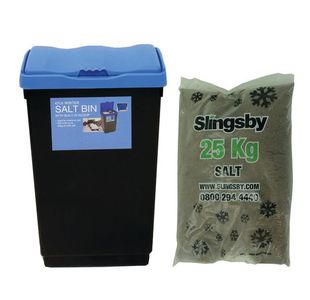Salt Bin Kit 47L + 25Kg Brown Salt