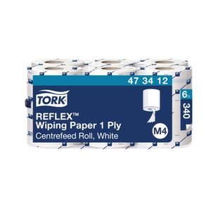 Tork Reflex Centrefd Roll 1Ply Wh P6