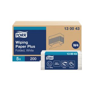 Tork Wiper Folded Blu 200 Sht Pk5