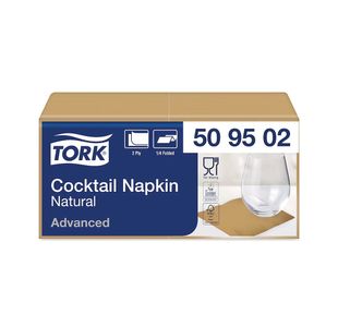 Tork Cocktail Napkin 2-Ply Nat Pk200