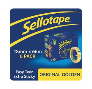 Sellotape Golden 18Mm Tape Pk16