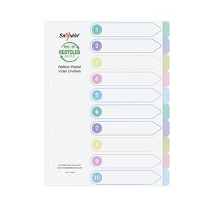 Reborn Index Dividers 10-Part Pk5