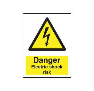 Signslab Elec Shock Risk Sign Pvc A5