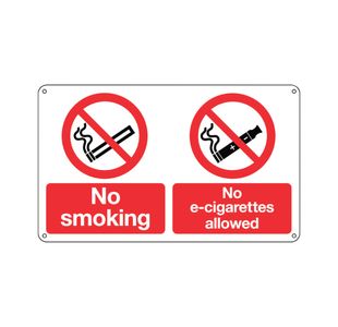 No Smoking E-Cigarettes Plas 100X250