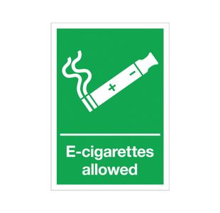 E-Cigarettes Allowed Save 297X210