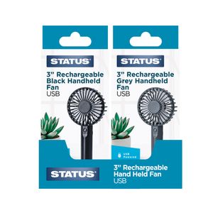 Recharge Hdhd Fan 3In Blk/Gry Pk10