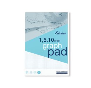 Silvine Graph Pad 1/5/10 50Shts A4