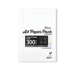 Silvine Tint Paper Sen Ruled A4 Pk5