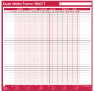 Sasco Holiday Planner 2017 Unmounted