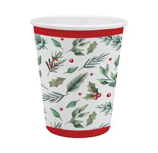 Trad Xmas Party Paper Cups X6 Pk12