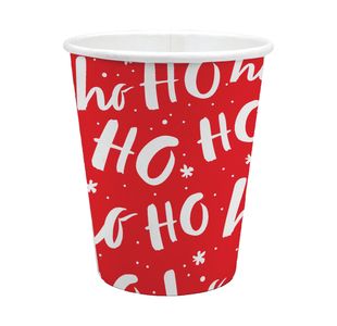 Contemp Xmas Party Paper Cup X6 Pk12
