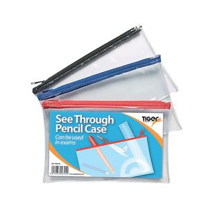 Tiger Small Exam Pencil Case Pk12