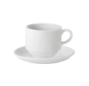 Pure White Cup X6 + Saucer X6 Pk2