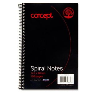 Concept A6 100Pg Spiral Notebook