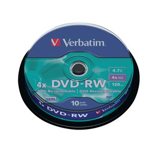 Verbatim Dvd Rw 4X Spindle Pk10