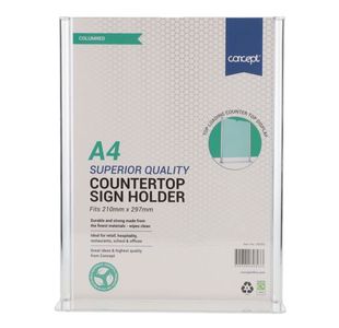Concept A4 Countertop Columned Sign Hold