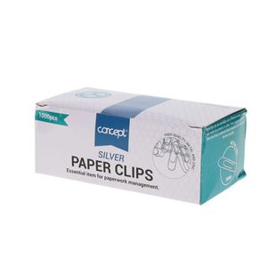 Concept Pkt.1000 Silver Paper Clips Size