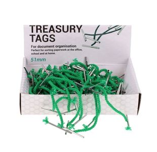 Concept Pkt.100 Metal Treasury Tags 51Mm