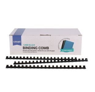 Concept Box 100 12Mm A4 Black Binding Co