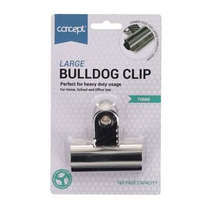 Concept 70Mm Bulldog Clip - Carded