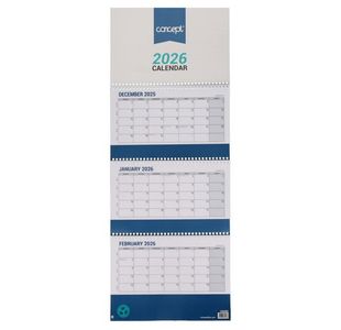 Concept 2026 Trifold Wall Calendar